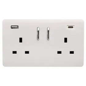 Matt White Wiring Accessories Trendi Decorative Screwless